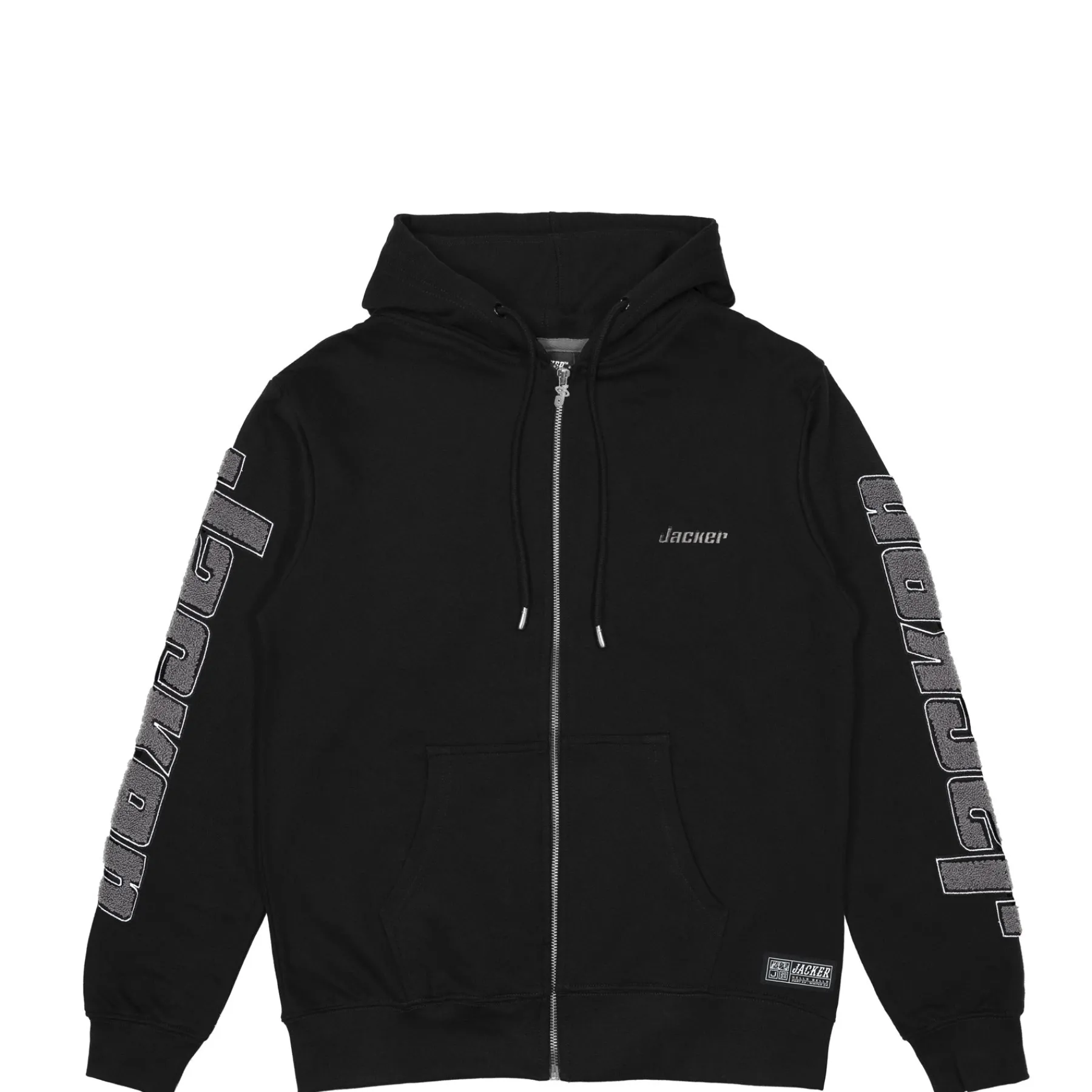 Sweats|JACKER ABSOLEM ZIPPED HOODIE - BLACK