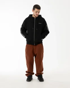 Sweats|JACKER ABSOLEM ZIPPED HOODIE - BLACK