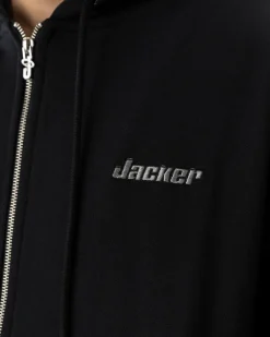 Sweats|JACKER ABSOLEM ZIPPED HOODIE - BLACK