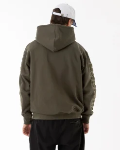 Sweats|JACKER ABSOLEM ZIPPED HOODIE - GREEN