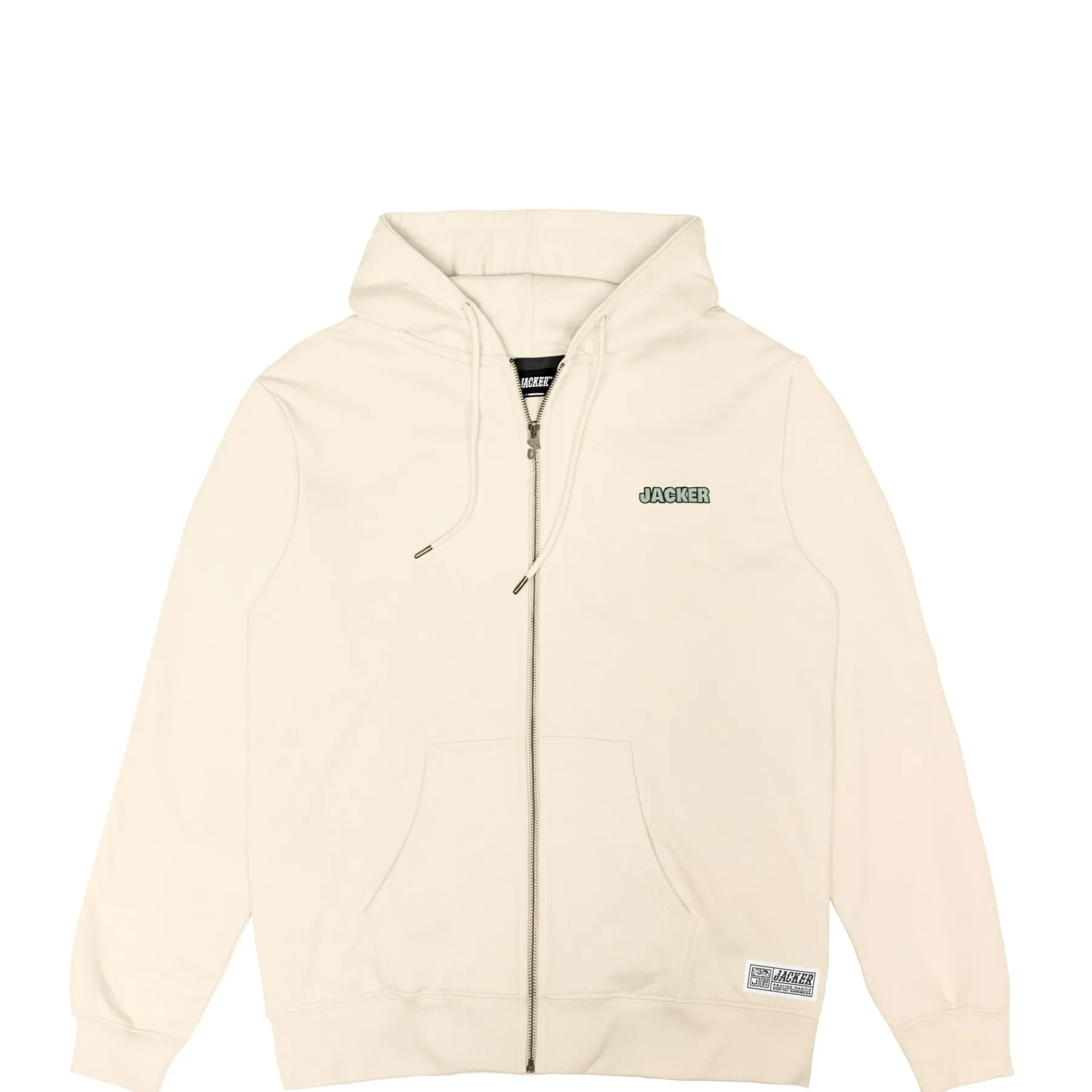 Sweats|JACKER ANGELS ZIPPED HOODIE - BEIGE