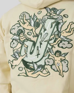 Sweats|JACKER ANGELS ZIPPED HOODIE - BEIGE