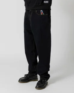 Pantalons & Shorts|Denim|JACKER BIG PHARMA DENIM BAGGY PANT - BLACK