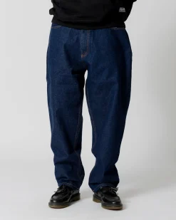 Pantalons & Shorts|Denim|JACKER BIG PHARMA DENIM BAGGY PANT RAW - BLUE