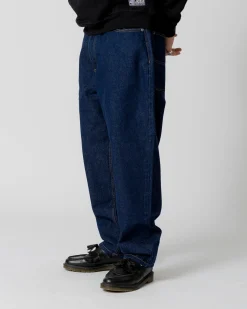 Pantalons & Shorts|Denim|JACKER BIG PHARMA DENIM BAGGY PANT RAW - BLUE