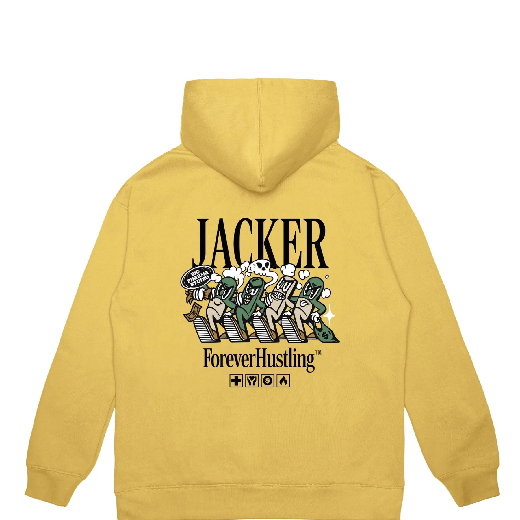 Sweats|JACKER BIG PHARMA HOODIE - YELLOW