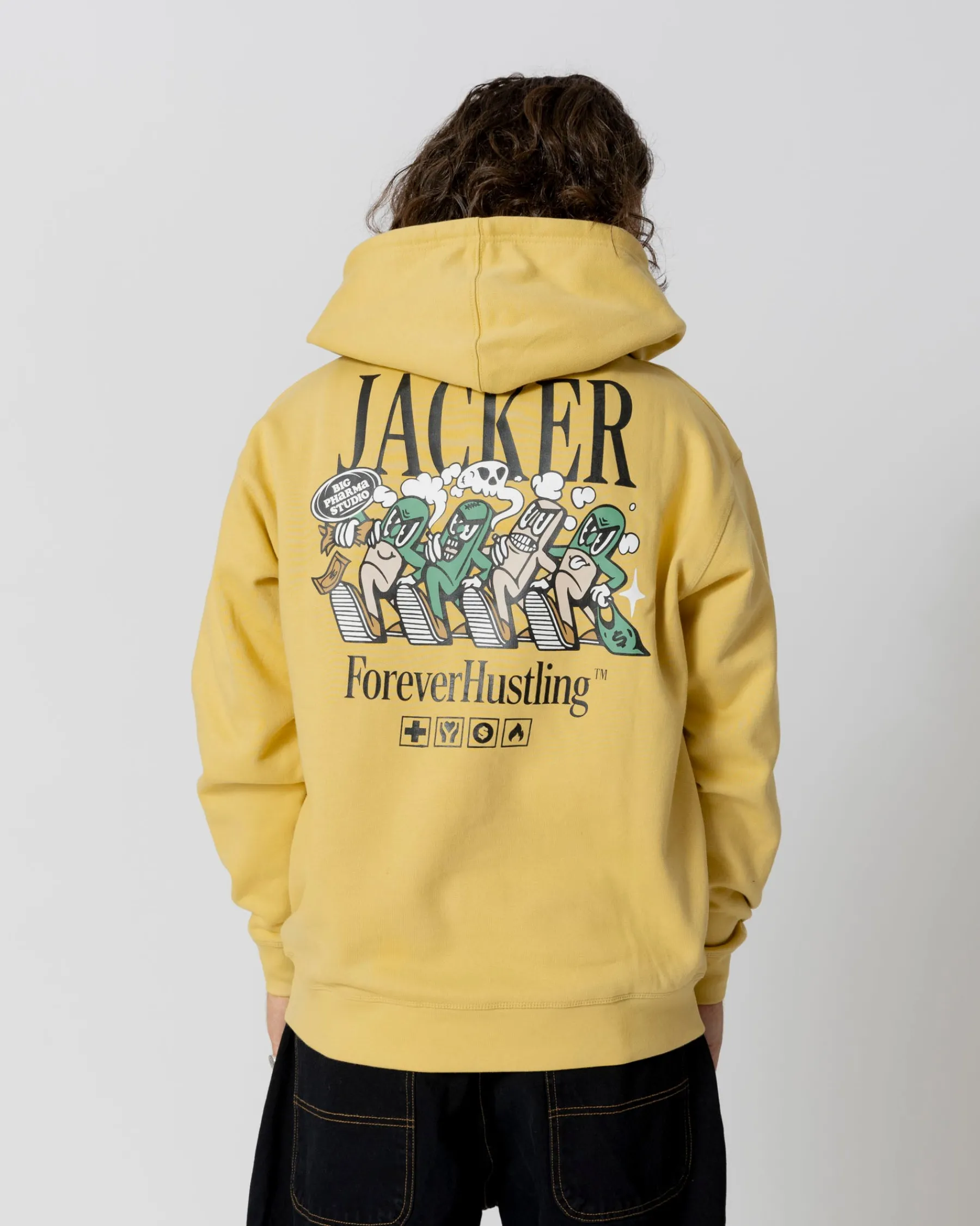Sweats|JACKER BIG PHARMA HOODIE - YELLOW