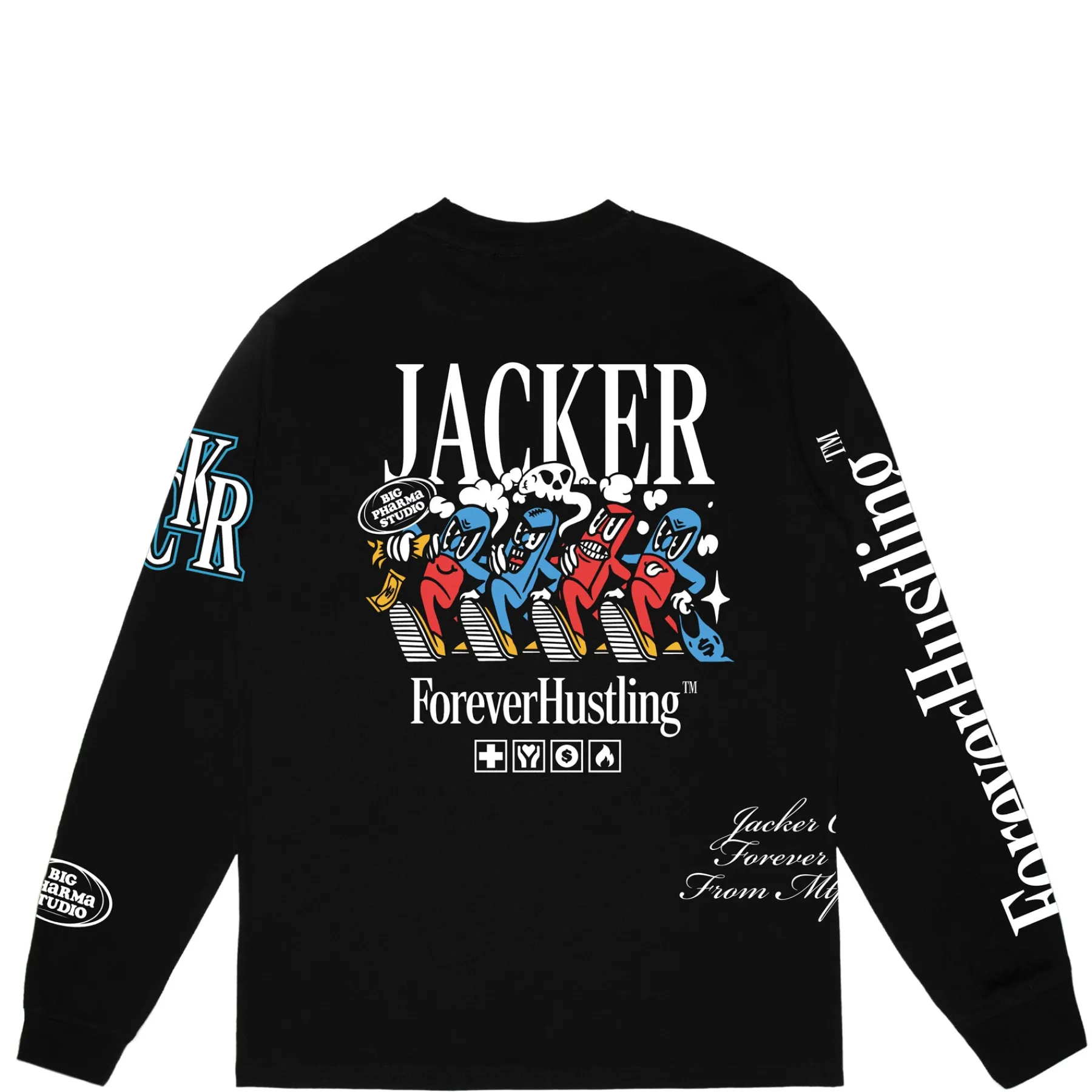 Long Sleeves|T-shirts|JACKER BIG PHARMA LONG SLEEVES - BLACK