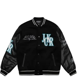 Vestes|JACKER BIG PHARMA VARSITY JACKET - BLACK