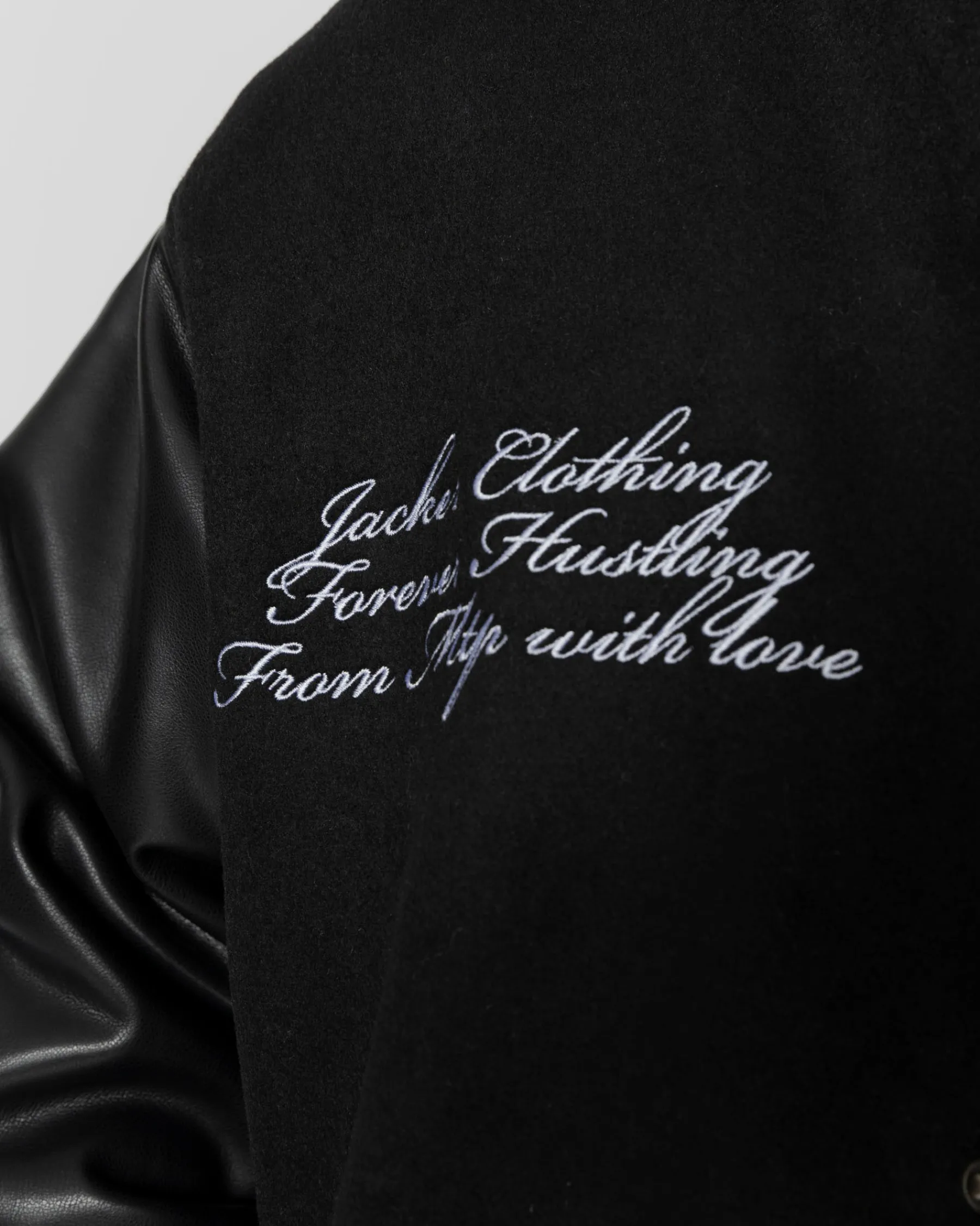 Vestes|JACKER BIG PHARMA VARSITY JACKET - BLACK