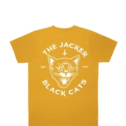T-shirts|JACKER BLACK CATS - T-SHIRT - MUSTARD