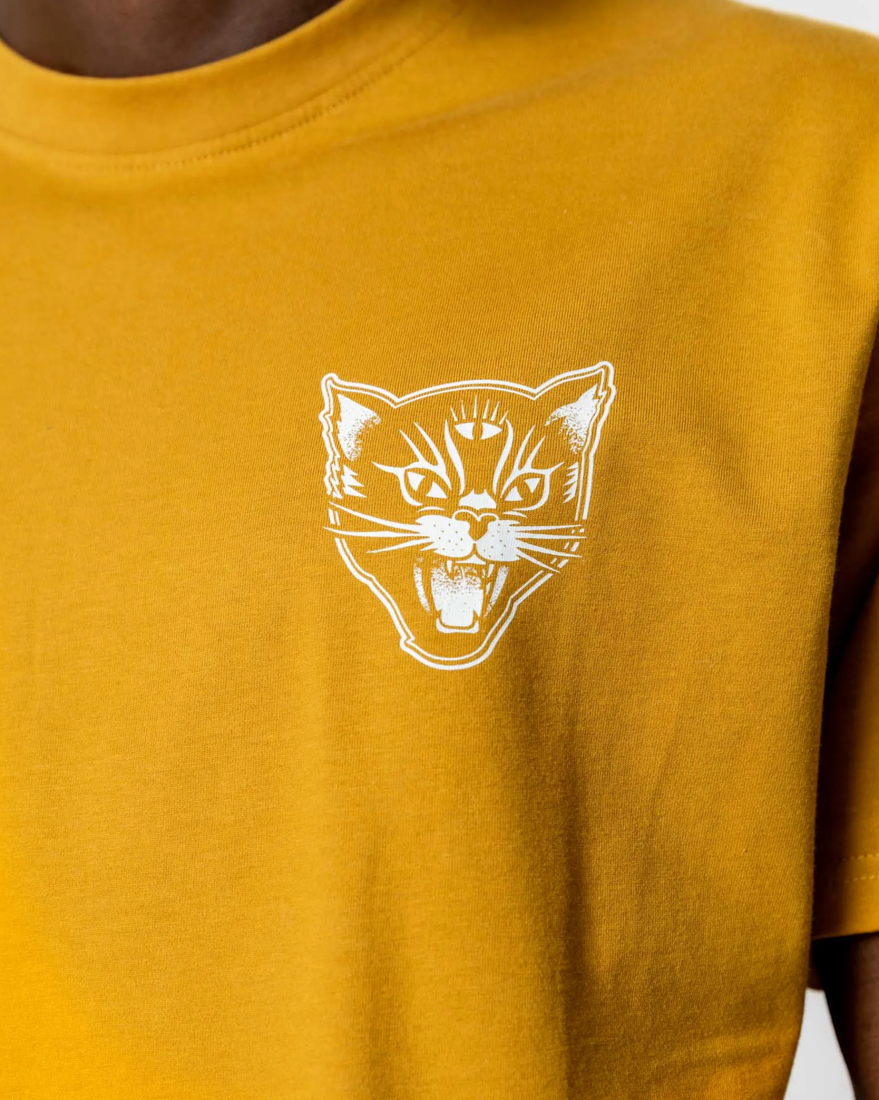 T-shirts|JACKER BLACK CATS - T-SHIRT - MUSTARD
