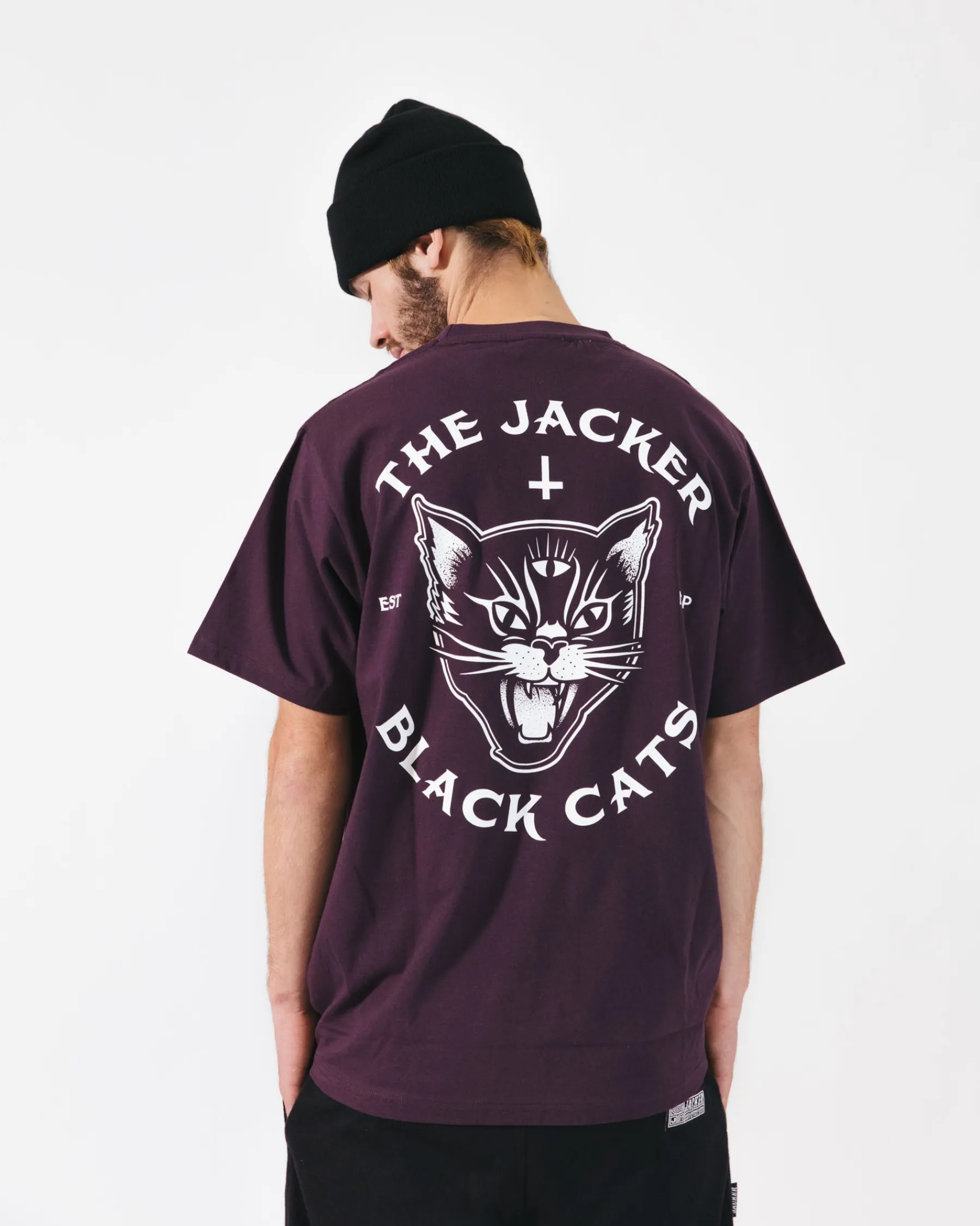 T-shirts|JACKER BLACK CATS - T-SHIRT - PURPLE