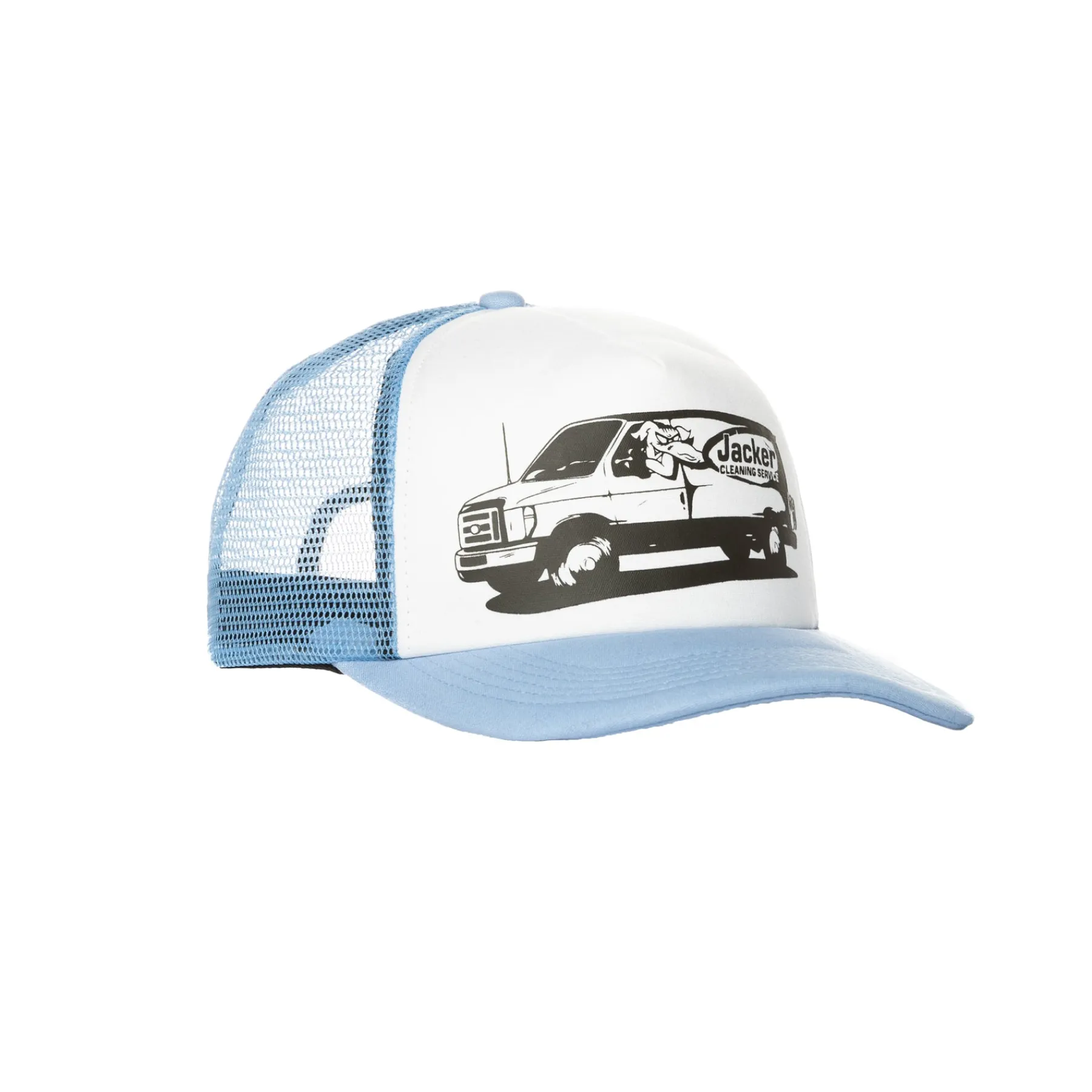 Headwear|JACKER CLEANER TRUCKER CAP - BLUE