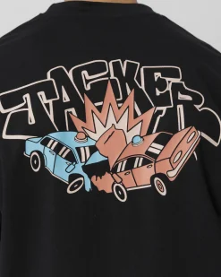 T-shirts|JACKER CRASH CAR T-SHIRT - BLACK