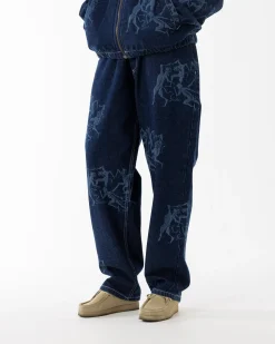 Pantalons & Shorts|JACKER DEVILS DANCE DENIM BAGGY PANT - AOP