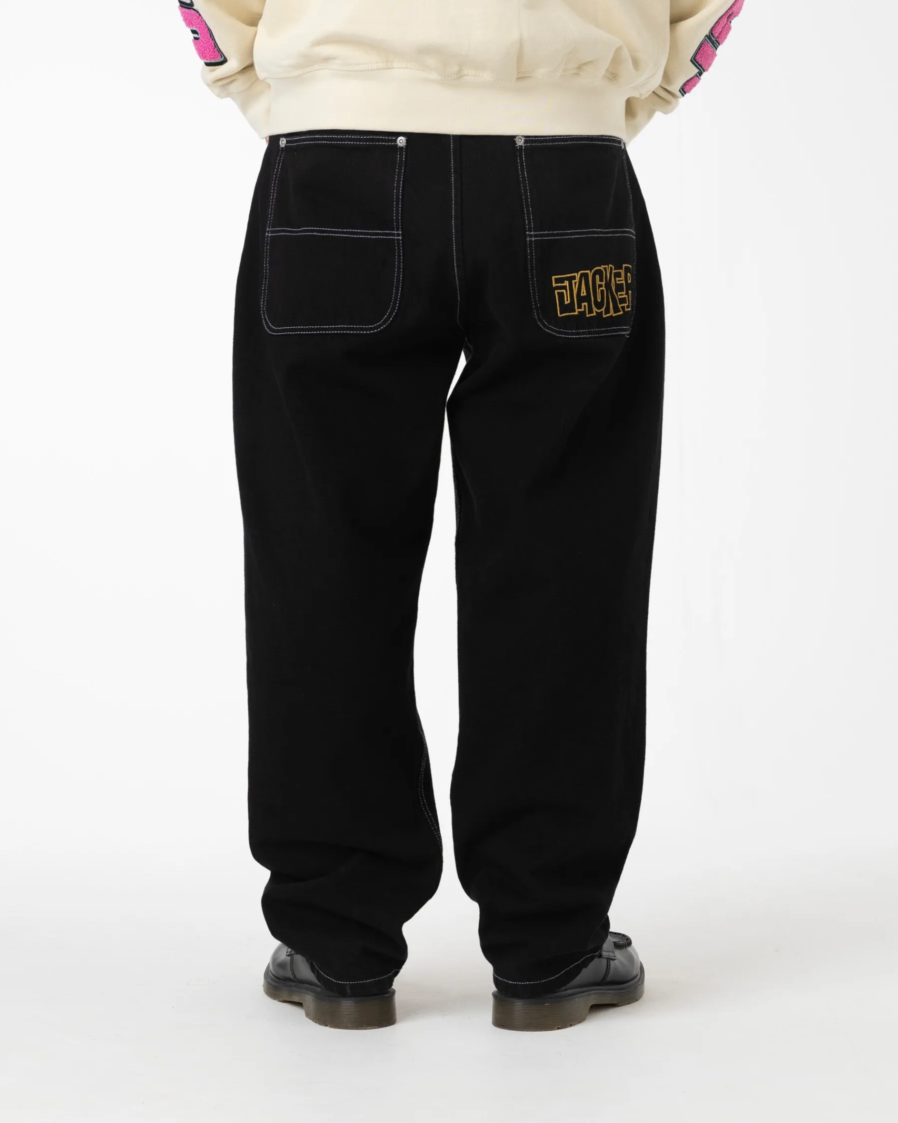 Pantalons & Shorts|JACKER DISTILLERY BAGGY DENIM PANT - BLACK