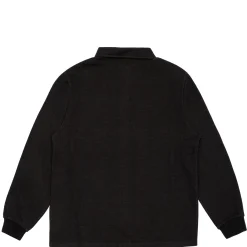 Knit|Polos|JACKER DOLPHIN CLUB FULL ZIP KNIT POLO - BLACK