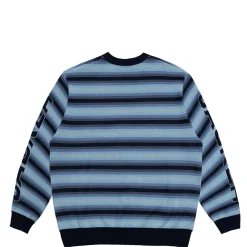 Sweats|Knit|JACKER EURO STRIPE KNIT - BLUE