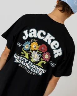 T-shirts|JACKER FIGHT FLOWER T-SHIRT - BLACK