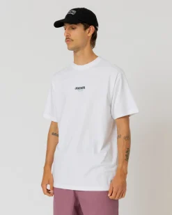 T-shirts|JACKER FIGHT FLOWER T-SHIRT - WHITE