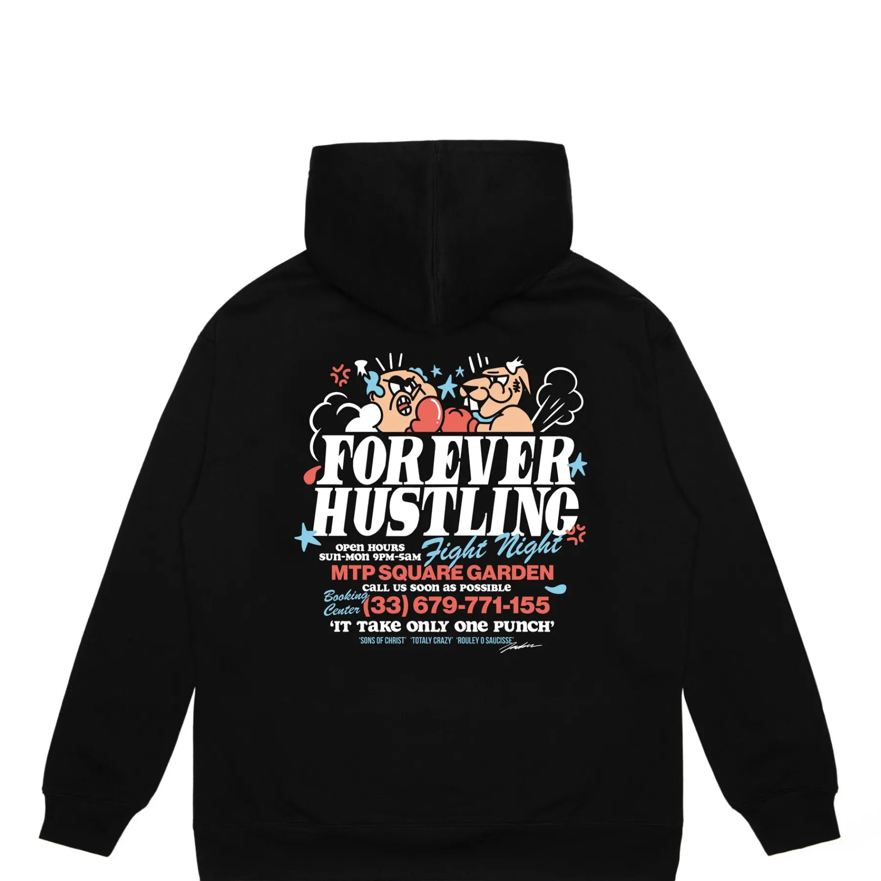 Sweats|JACKER FIGHT HOODIE - BLACK