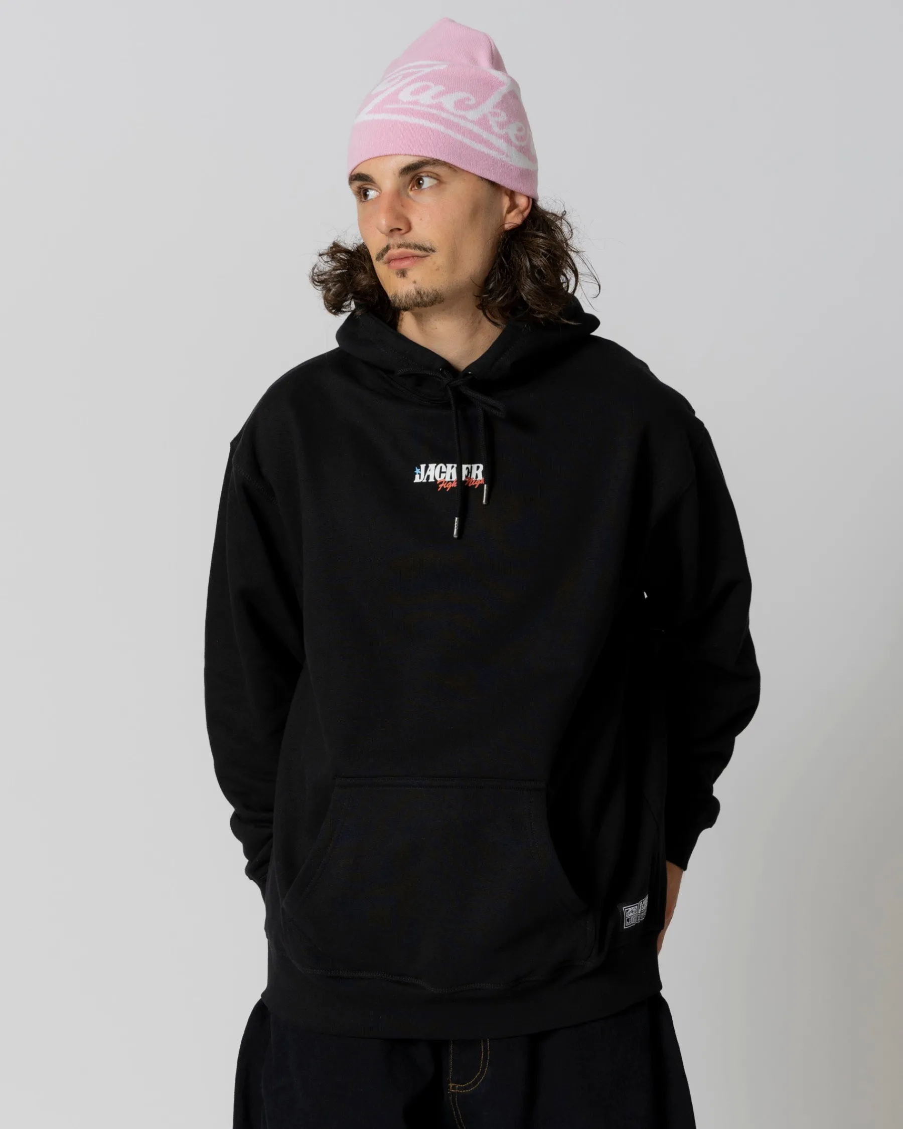 Sweats|JACKER FIGHT HOODIE - BLACK