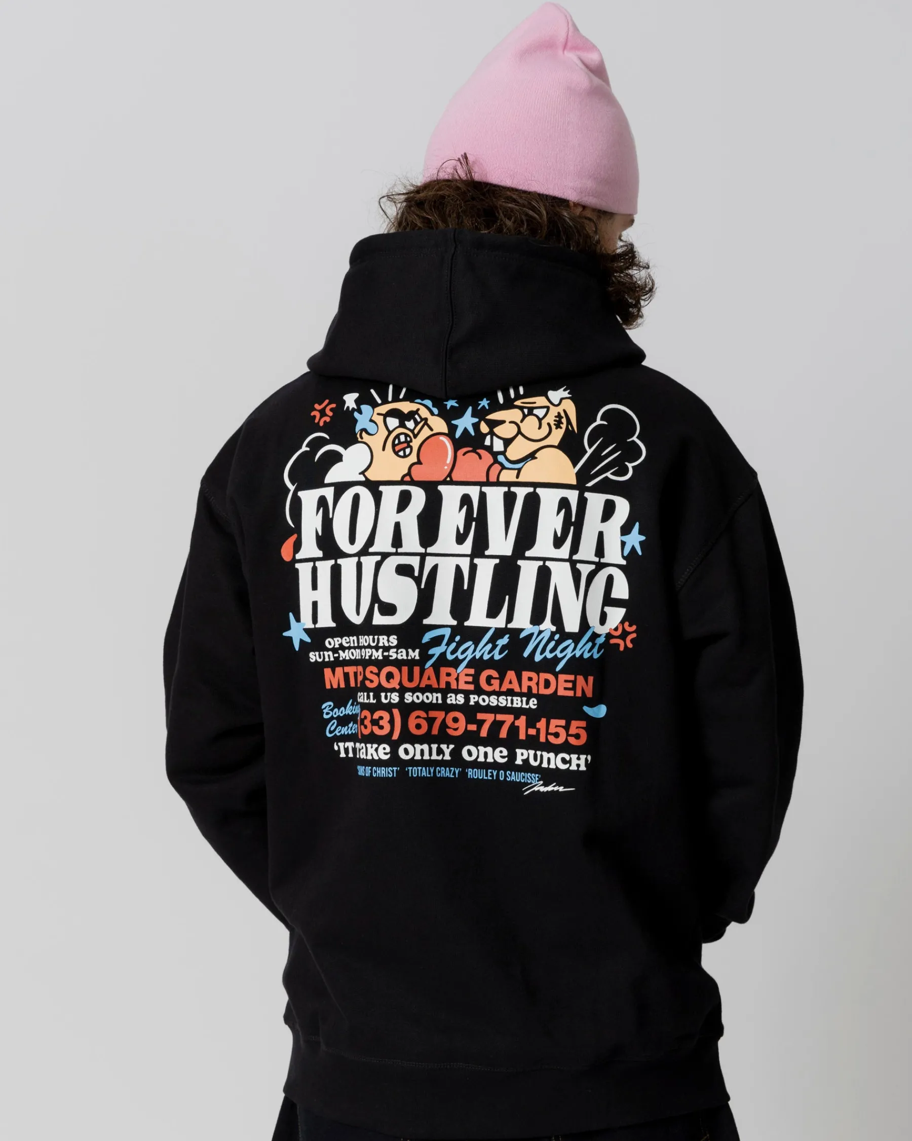 Sweats|JACKER FIGHT HOODIE - BLACK