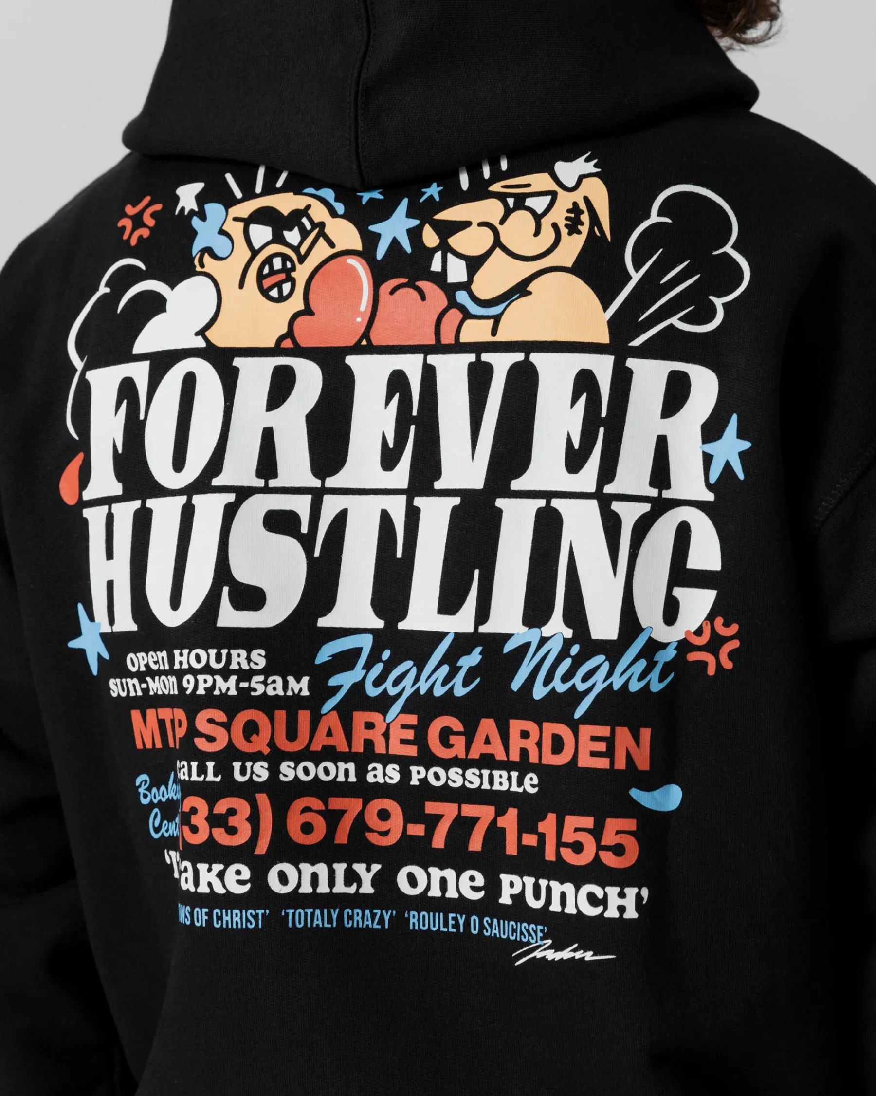 Sweats|JACKER FIGHT HOODIE - BLACK