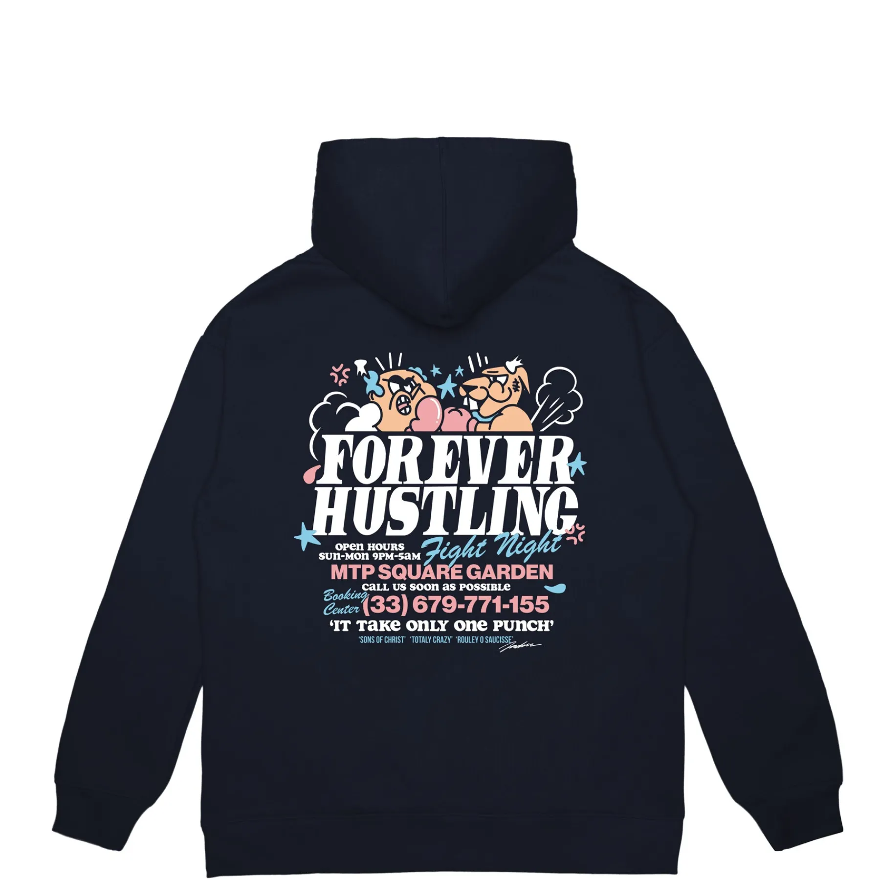 Sweats|JACKER FIGHT HOODIE - NAVY