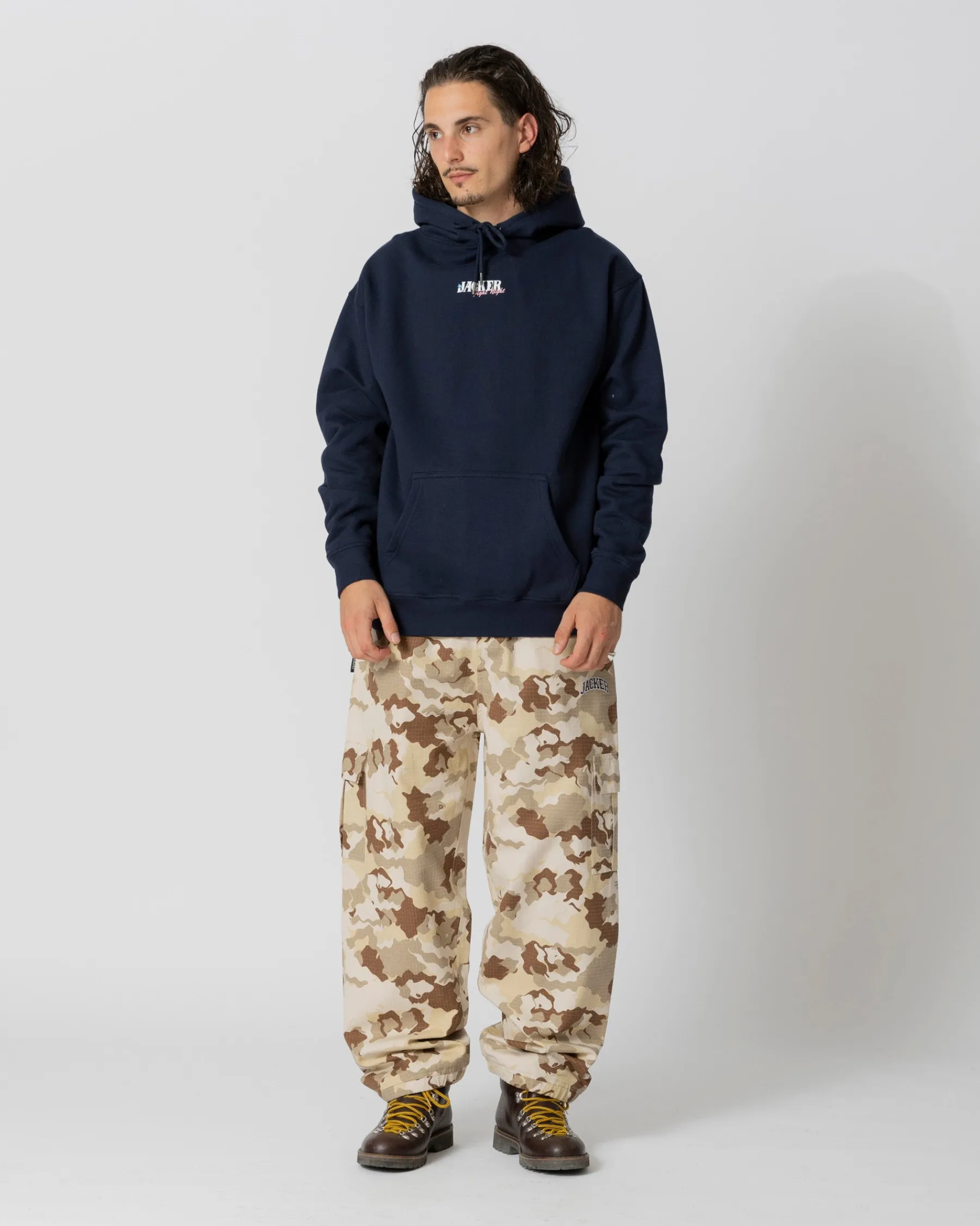 Sweats|JACKER FIGHT HOODIE - NAVY