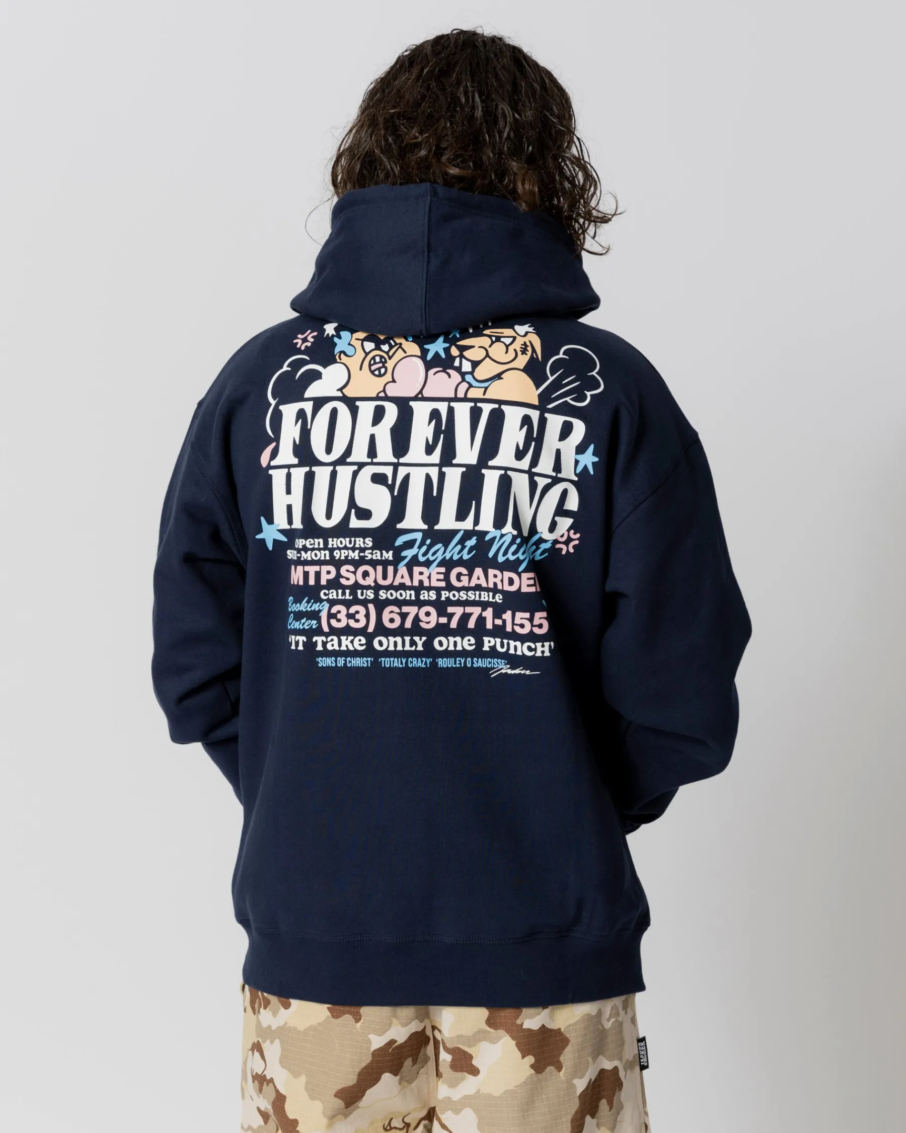 Sweats|JACKER FIGHT HOODIE - NAVY