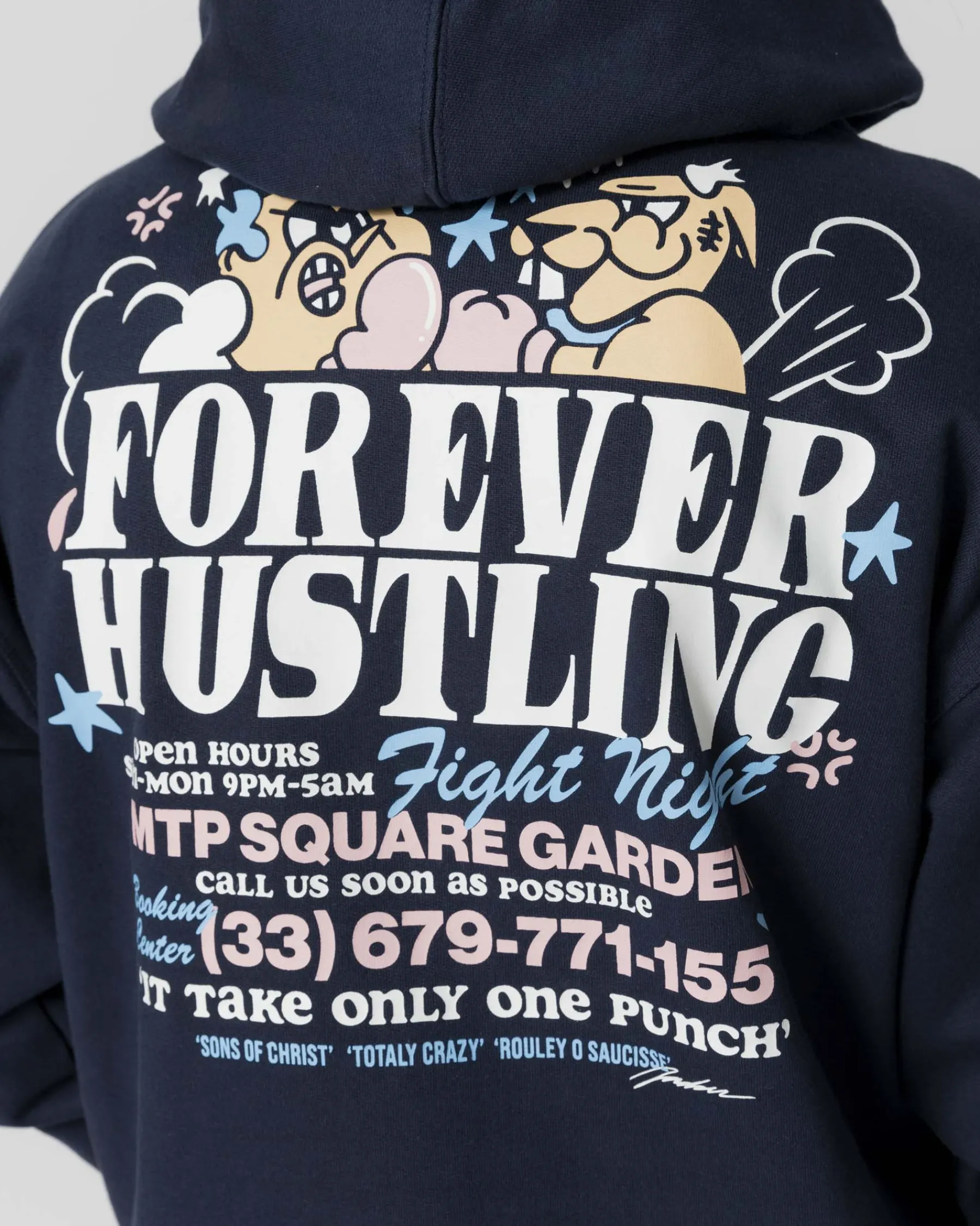Sweats|JACKER FIGHT HOODIE - NAVY