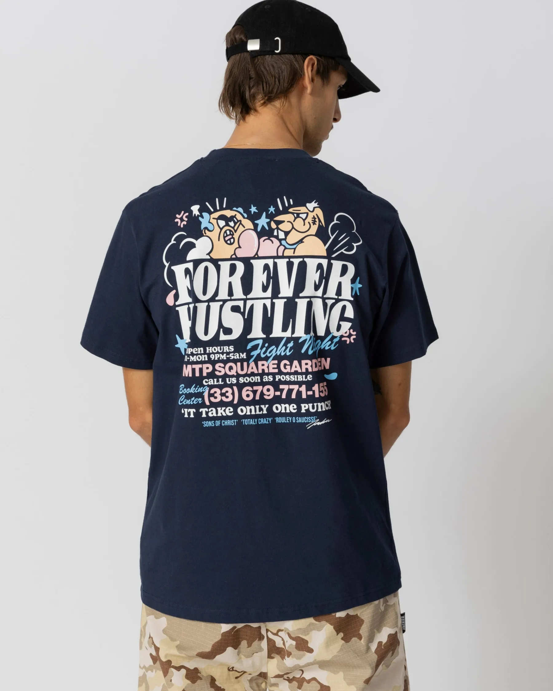 T-shirts|JACKER FIGHT T-SHIRT - NAVY