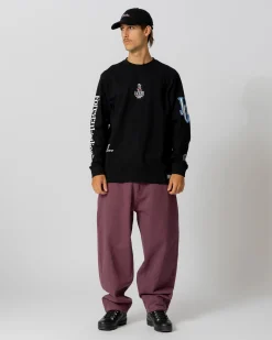 Pantalons & Shorts|JACKER FLOP TWILL EXTRA BAGGY PANT - PURPLE