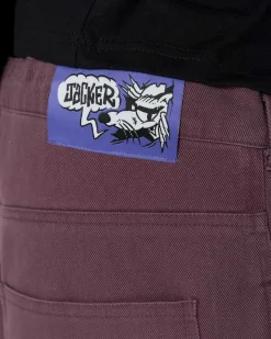 Pantalons & Shorts|JACKER FLOP TWILL EXTRA BAGGY PANT - PURPLE