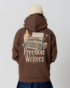 Sweats|JACKER FREEDOM WRITERZ HOODIE - BROWN