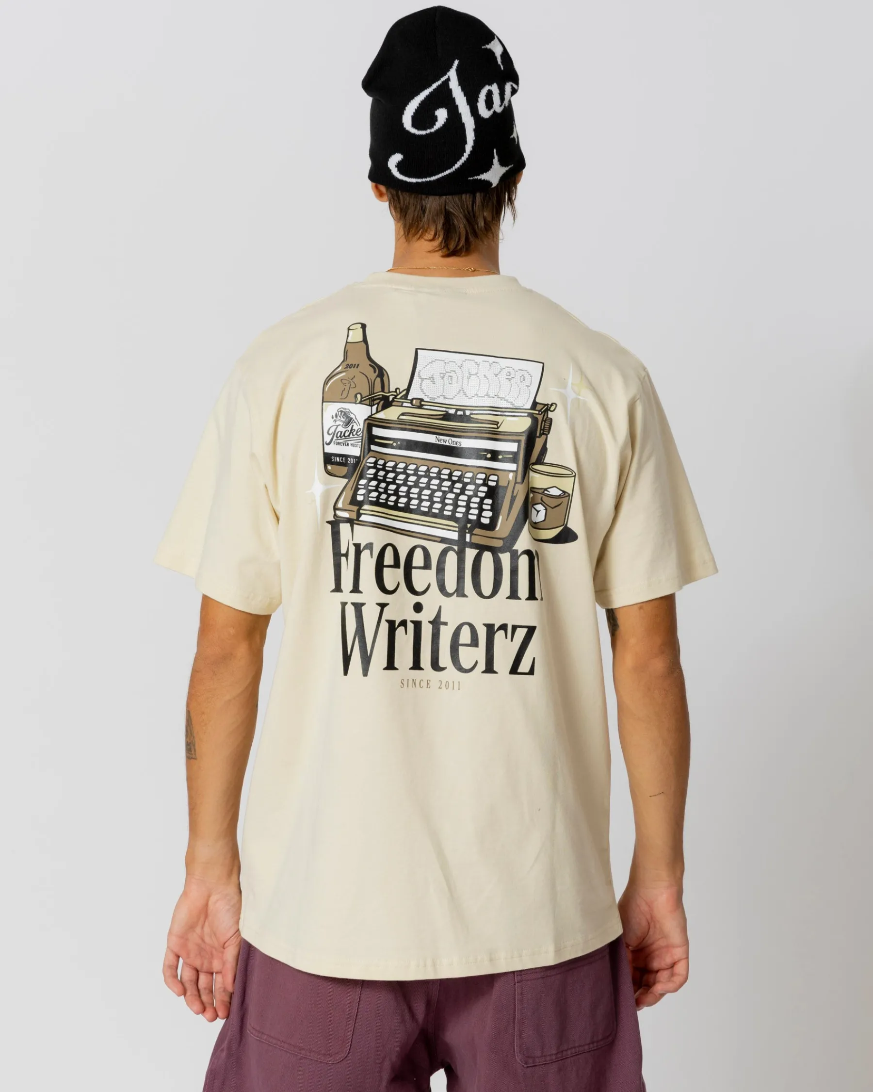 T-shirts|JACKER FREEDOM WRITERZ T-SHIRT - BEIGE
