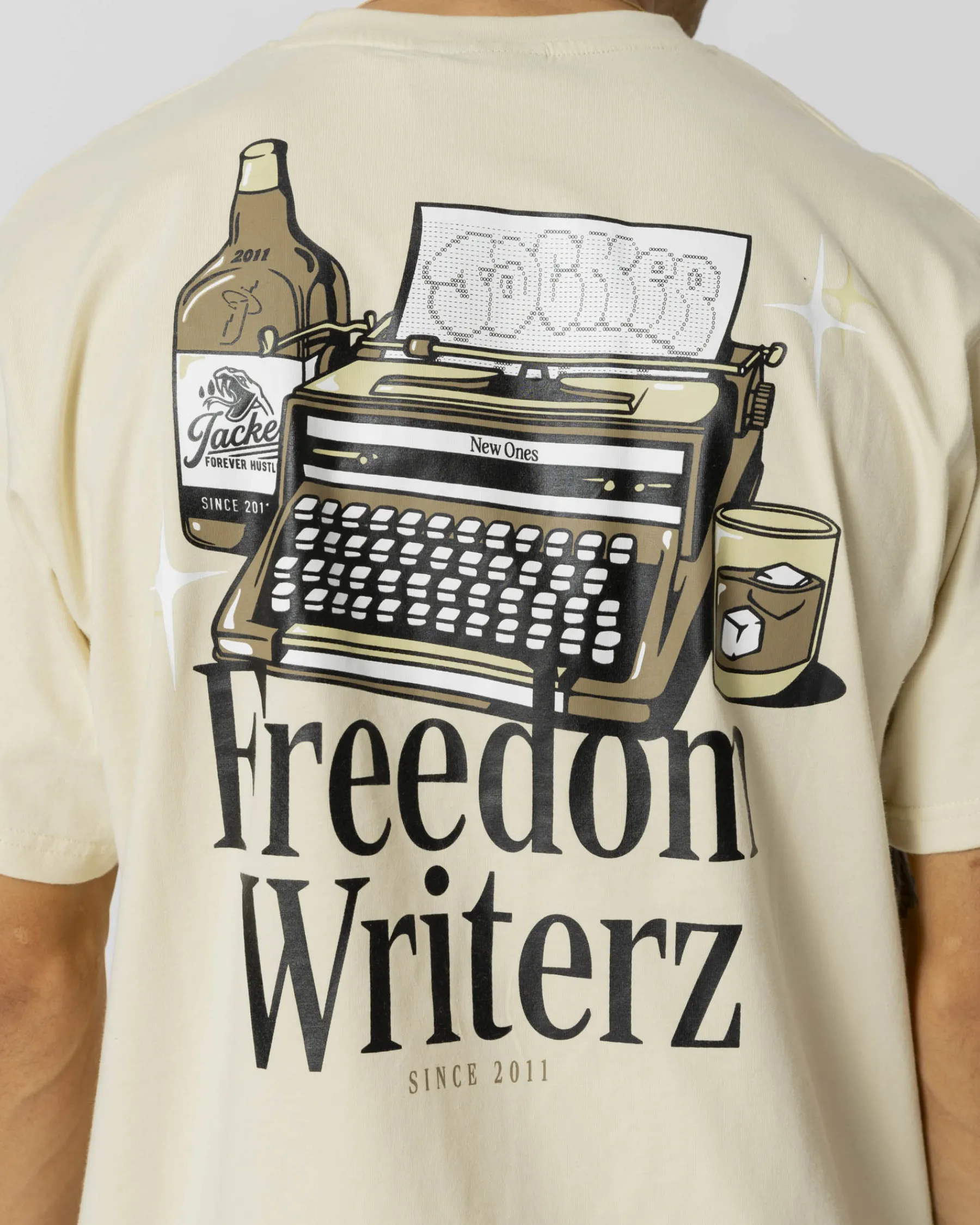 T-shirts|JACKER FREEDOM WRITERZ T-SHIRT - BEIGE