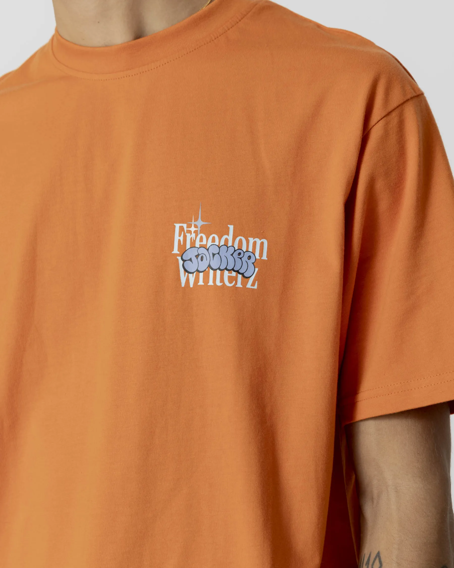 T-shirts|JACKER FREEDOM WRITERZ T-SHIRT - ORANGE