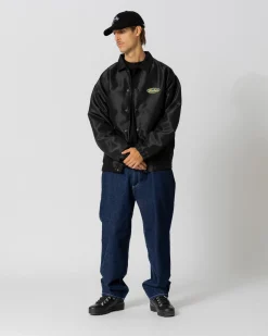 Vestes|JACKER GARAGE COACH JACKET - BLACK