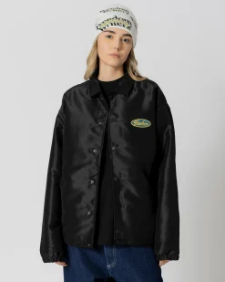 Vestes|JACKER GARAGE COACH JACKET - BLACK