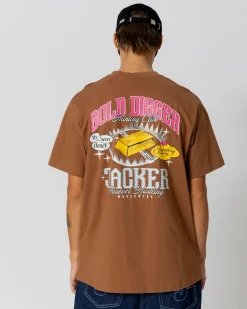 T-shirts|JACKER GOLD DIGGER T-SHIRT - BROWN