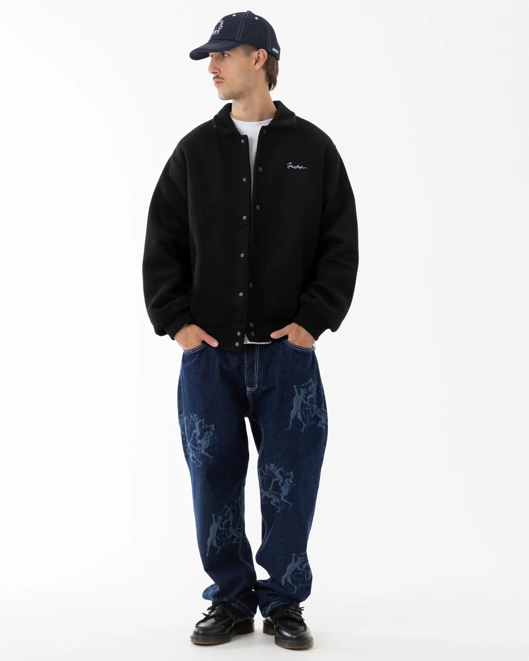 Vestes|JACKER HORSICA VARSITY JACKET - BLACK