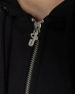 Sweats|JACKER NAUTICAL ZIPPED HOODIE - BLACK