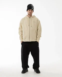 Sweats|JACKER NOTORIOUS ZIPPED HOODIE - BEIGE