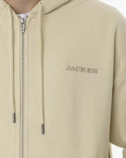 Sweats|JACKER NOTORIOUS ZIPPED HOODIE - BEIGE