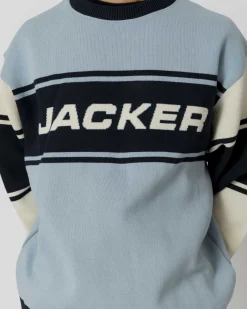 Knit|Sweats|JACKER OLYMPICO KNIT CREWNECK - BLUE