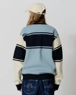 Knit|Sweats|JACKER OLYMPICO KNIT CREWNECK - BLUE