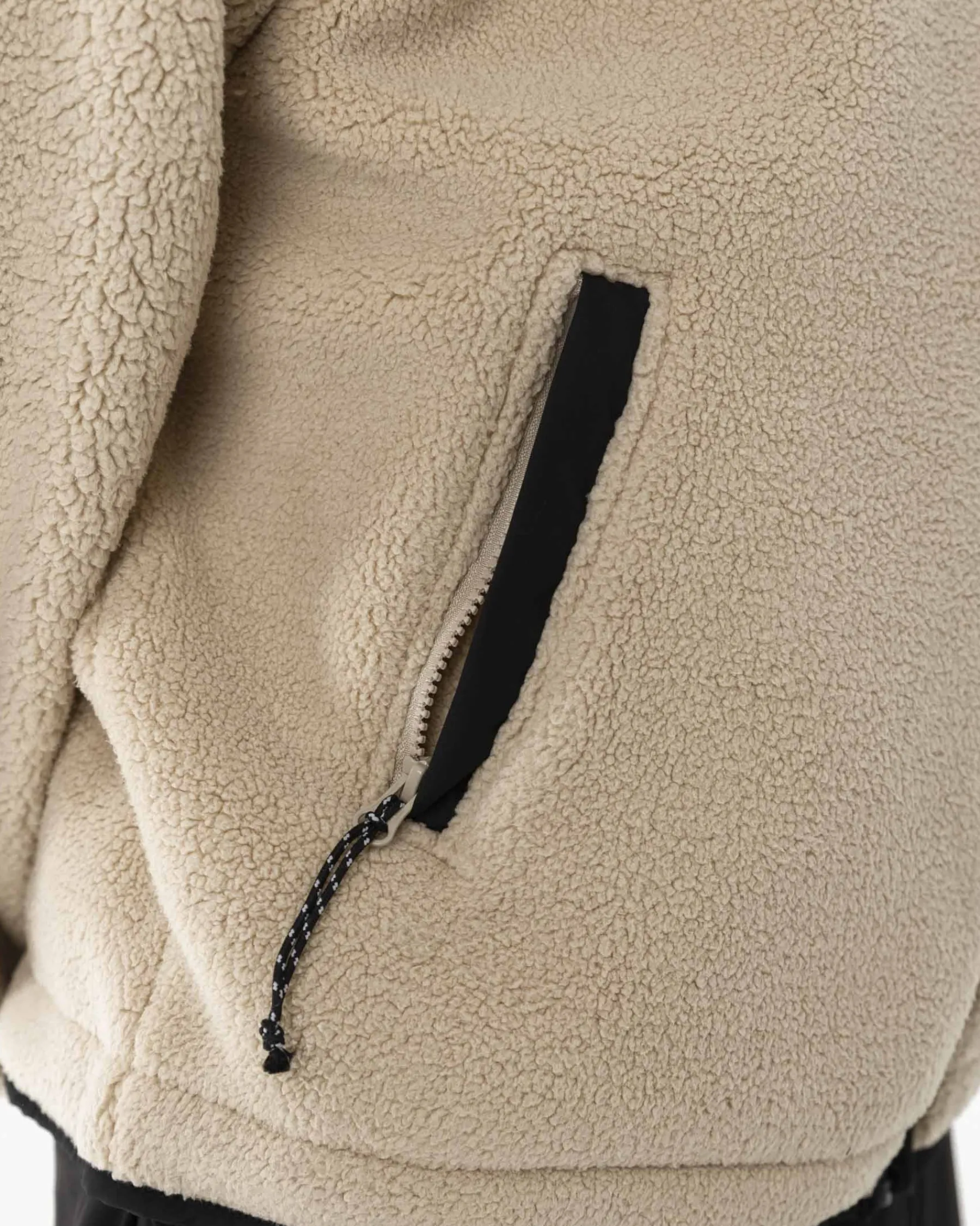 Vestes|JACKER OOTS SHERPA JACKET - BEIGE